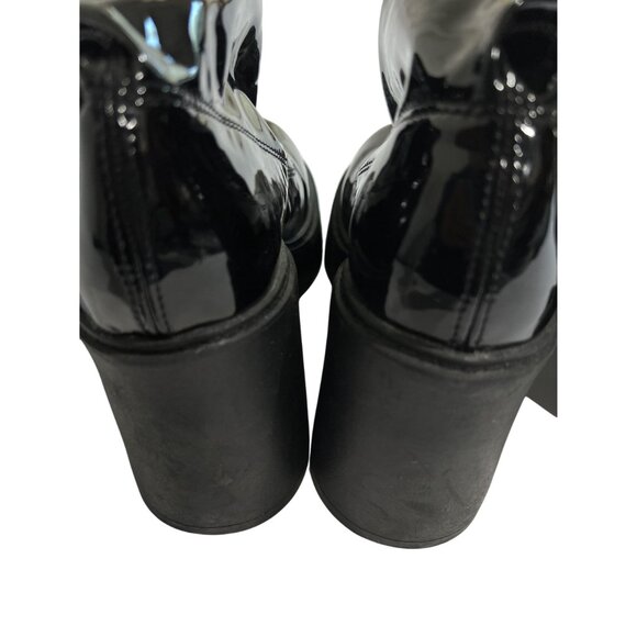 Windsor Smith Goodbye Patent Platform Boots in Black - Picture 6 of 9
